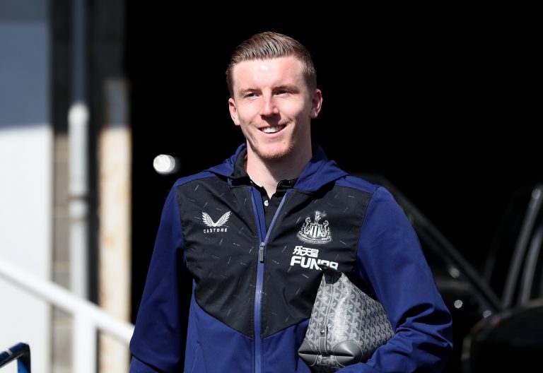 Matt-Targett-arriving-at-the-game-for-Newcastle