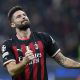 AC Milan's Olivier Giroud celebrates after the match