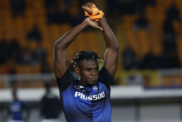 Atalanta's Duvan Zapata during the warm up before the match