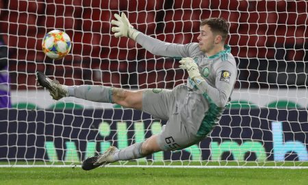 Celtic's Conor Hazard in action
