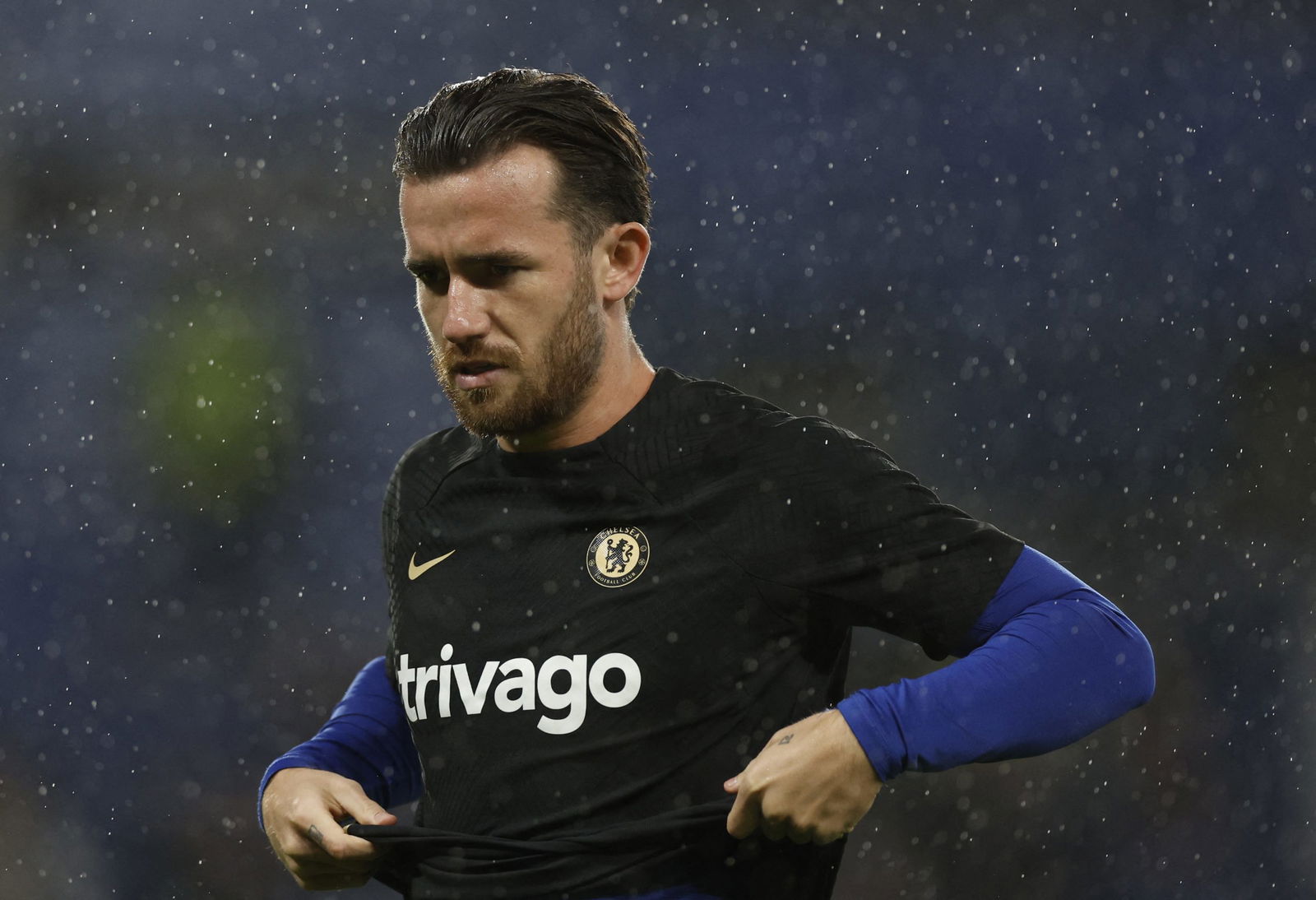 Chelsea's Ben Chilwell during the warm up before the match