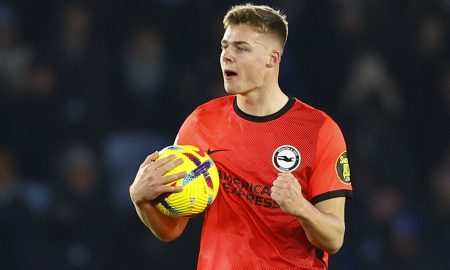 Evan Ferguson in action for Brighton