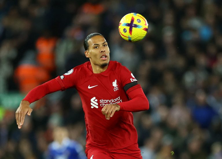 Liverpool's Virgil van Dijk in action