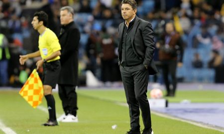 Marcelo Gallardo on the touchline