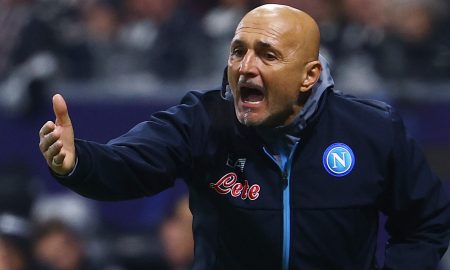 Napoli coach Luciano Spalletti reacts