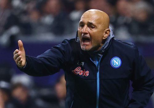 Napoli coach Luciano Spalletti reacts