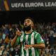 Real Betis' Nabil Fekir celebrates scoring their third goal