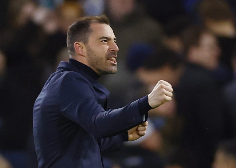 Southampton interim manager Ruben Selles celebrates after the match