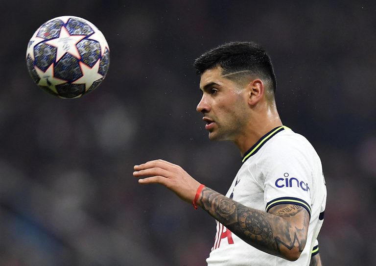 Tottenham Hotspur's Cristian Romero in action