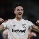 West Ham United's Declan Rice celebrates after the match