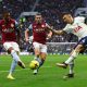 Aston Villa's Ashley Young competes for possession