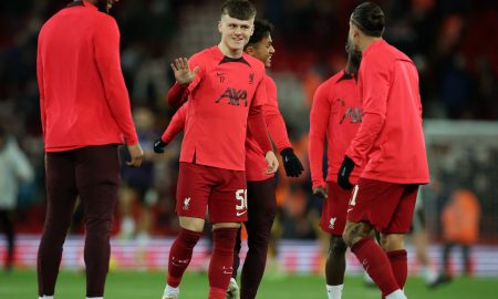 Ben-Doak-during-a-warm-up-for-Liverpool