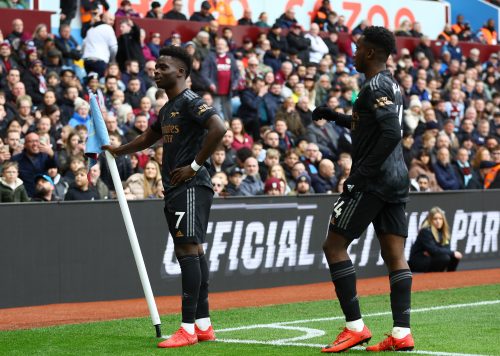 Bukayo-Saka-celebrates-scoring-for-Arsenal