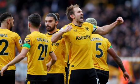 Craig-Dawson-celebrates-scoring-for-Wolves