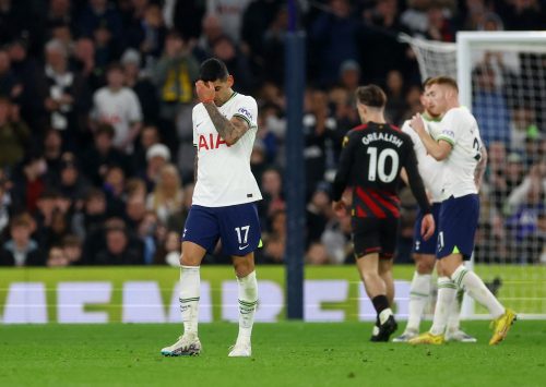 Tottenham defender Cristian Romero sent off against Man Ciy