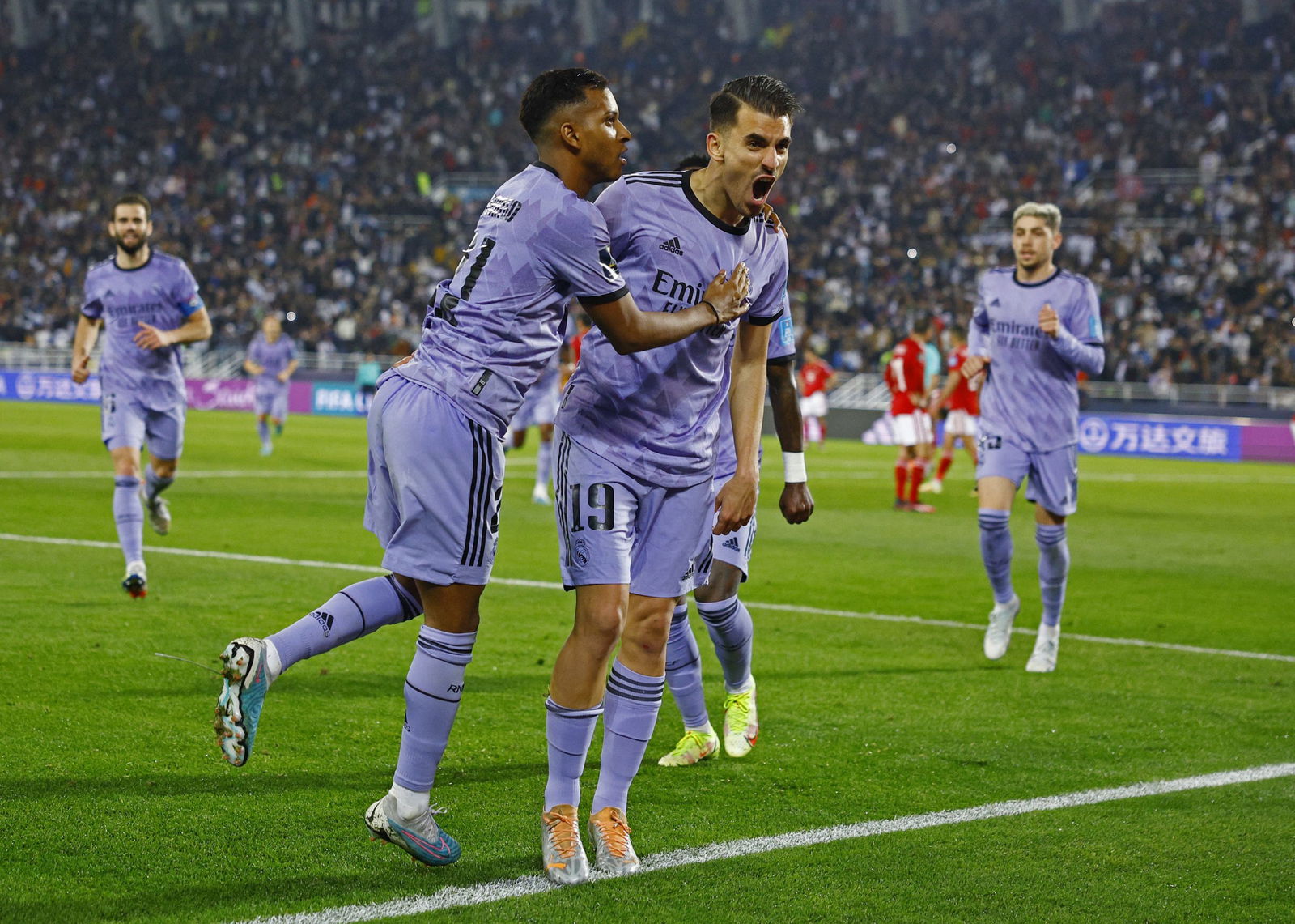 Aston Villa transfer target Dani Ceballos celebrates