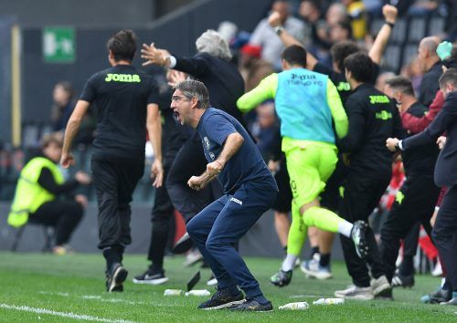 Ivan Juric celebrates for Torino against Udinese