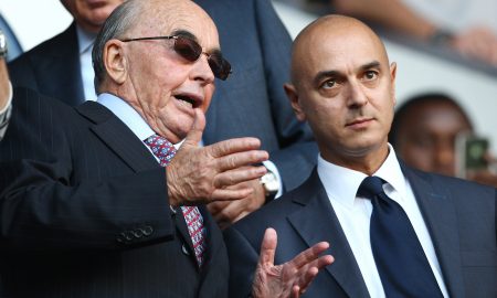 Tottenham owner Joe Lewis with chairman Daniel Levy