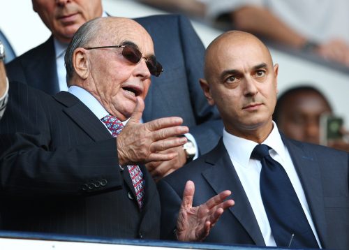 Tottenham owner Joe Lewis with chairman Daniel Levy