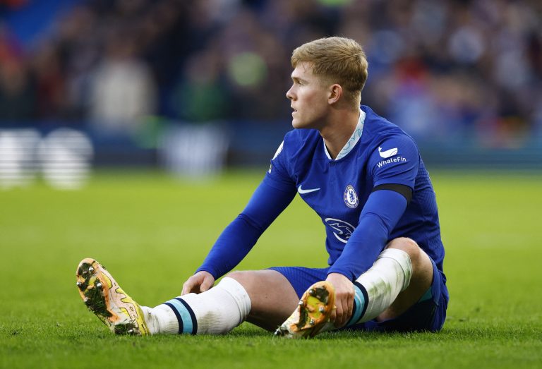 Chelsea starlet Lewis Hall in action against Crystal Palace