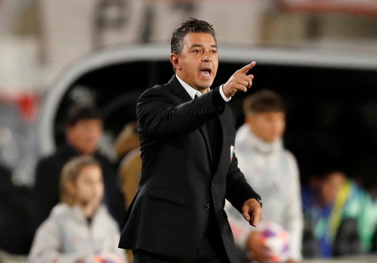 Marcelo-Gallardo-on-the-sidelines-for-River-Plate