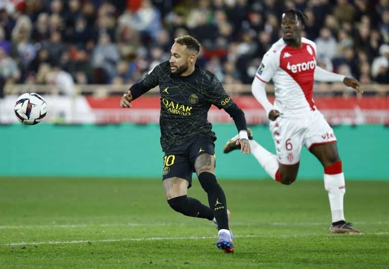 Brazil star Neymar in action for Paris-Saint-Germain