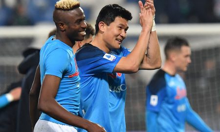 Napoli's Kim Min-Jae and Victor Osimhen