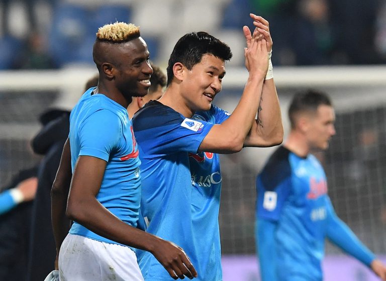 Napoli's Kim Min-Jae and Victor Osimhen
