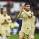 Chelsea defender Ben Chilwell applauds supporters