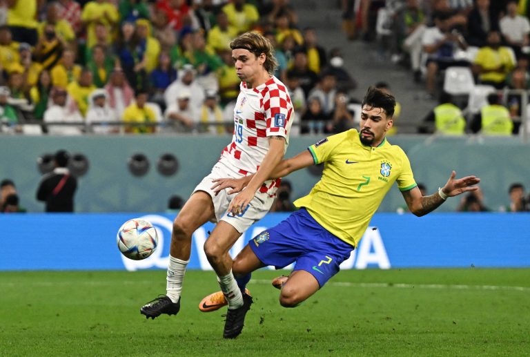 Tottenham target Borna Sosa against Brazil