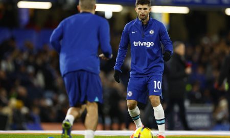Christian-Pulisic-during-a-warm-up-for-Chelsea
