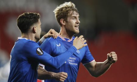 Filip-Helander-celebrates-scoring-for-Rangers