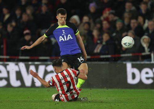 Tottenham star Ivan Perisic battles against Sheffield United