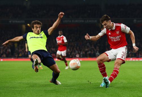 Kieran-Tierney-in-action-for-Arsenal