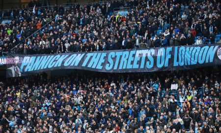 Man City fans at the Etihad Stadium