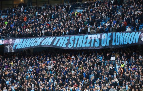 Man City fans at the Etihad Stadium