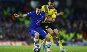Chelsea star Mateo Kovacic against Borussia Dortmund