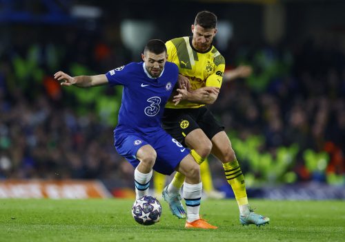 Chelsea star Mateo Kovacic against Borussia Dortmund