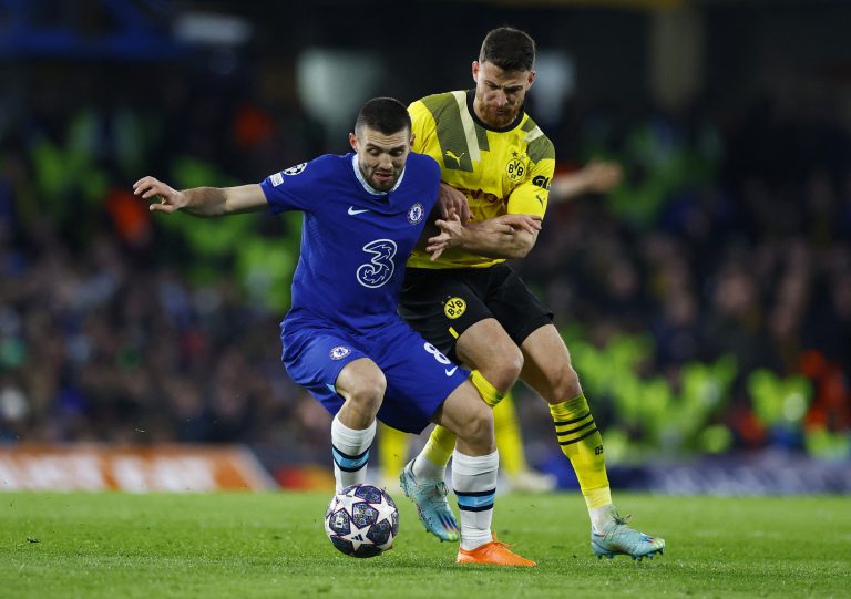 Chelsea star Mateo Kovacic against Borussia Dortmund