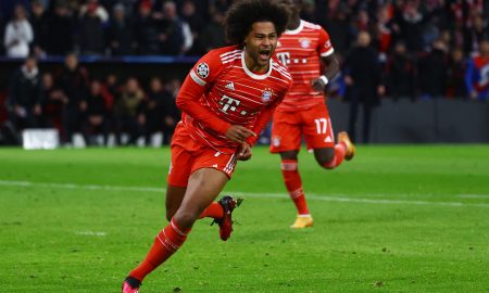 Bayern Munich star Serge Gnabry scores against PSG