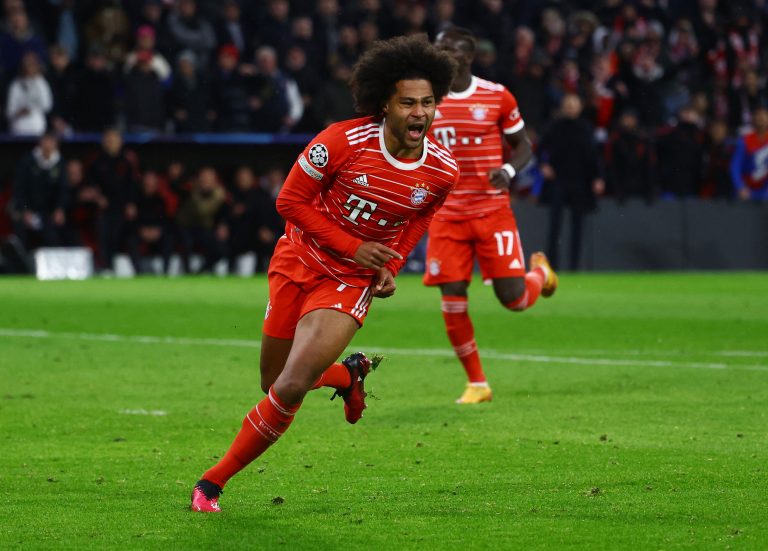 Bayern Munich star Serge Gnabry scores against PSG
