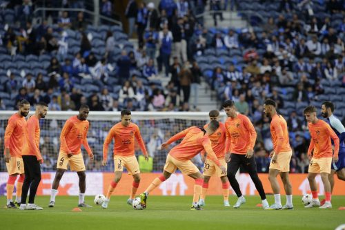 Tottenham loanee Sergio Reguilon warms up with Atletico Madrid
