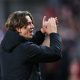 Brentford manager Thomas Frank celebrates win over Fulham
