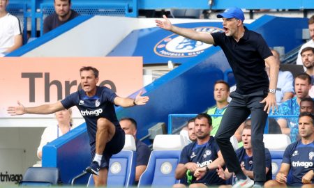 Thomas Tuchel on the touchline for Chelsea