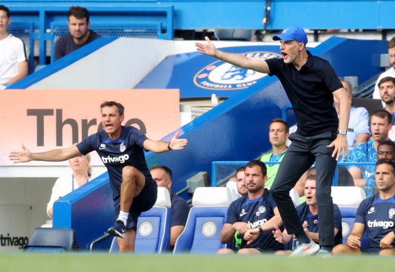 Thomas Tuchel on the touchline for Chelsea