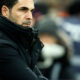 Mikel Arteta on the touchline