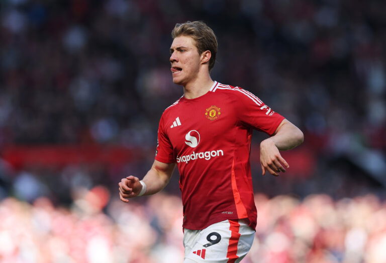 Player in red shirt runs.