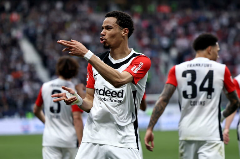 Hugo Ekitike. (Christof Koepsel/Getty Images)