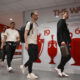 LIVERPOOL, ENGLAND - APRIL 27: (SUN OUT, SUN ON SUNDAY OUT) Caoimhin Kelleher, Diogo Jota, Trent Alexander-Arnold and Dominik Szoboszlai of Liverpool arrive at the stadium prior to the Premier League match between Liverpool FC and Tottenham Hotspur FC at Anfield on April 27, 2025 in Liverpool, England. (Photo by Liverpool FC/Liverpool FC via Getty Images)