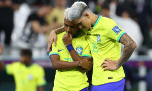 Brazil's Pedro and Rodrygo. (REUTERS/Hannah Mckay)